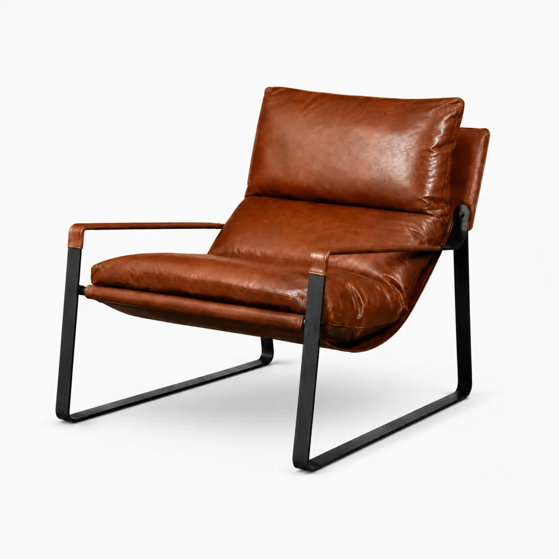 Poltrona de piel café Casa Glick